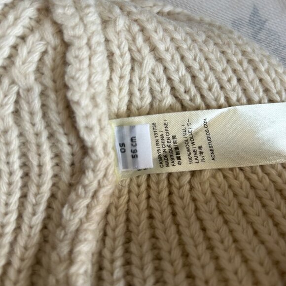 Acne Studios Large Face Patch Beanie Hat - Picture 4 of 6